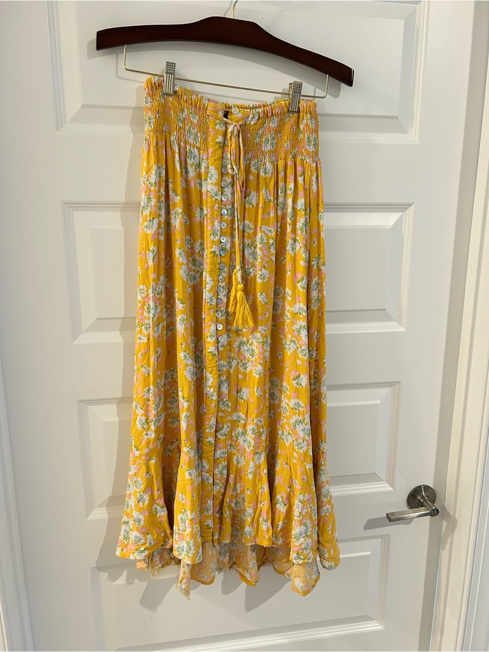 Rachel Zoe Yellow Floral Maxi Skirt - Picture 2 of 15